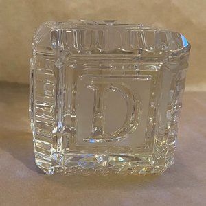 Waterford Crystal Baby Block